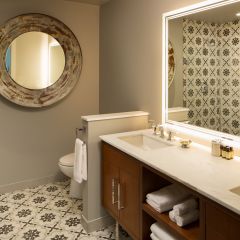Bathroom With Printed tile 